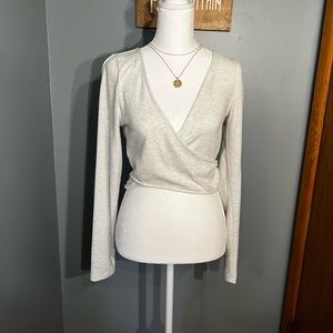 Victorias Secret Grey Wrap Shirt